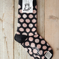 【Put on socks プットオンソックス】"pinball(ピンボール)" コットンブークレー&ラメドットソックス(6 COLOR)