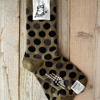 【Put on socks プットオンソックス】"pinball(ピンボール)" コットンブークレー&ラメドットソックス(6 COLOR)