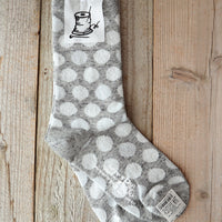 【Put on socks プットオンソックス】"pinball(ピンボール)" コットンブークレー&ラメドットソックス(6 COLOR)