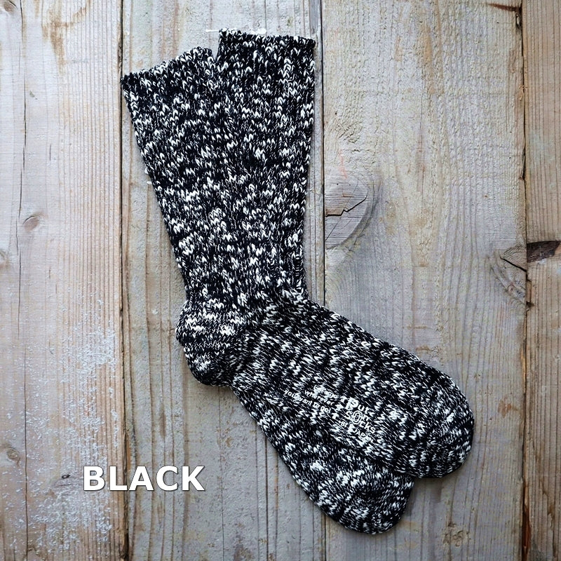 【Put on socks プットオンソックス】"Grain(グレイン)" コットンリネン ジャンボスラブソックス(5 COLOR)