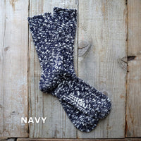 【Put on socks プットオンソックス】"Grain(グレイン)" コットンリネン ジャンボスラブソックス(5 COLOR)