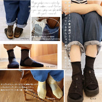 【Put on socks プットオンソックス】"Savon 2nd(サボン)" コットンリネン BIGドット ショートソックス (9 COLOR)