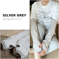 【Put on socks プットオンソックス】"Shade Linen+Cotton" シェード リネンコットンアームカバー(7 COLOR)