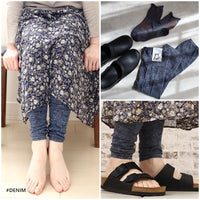 【Put on socks プットオンソックス】"Sieve(シーヴ)" リネンレギンス(6 COLOR)