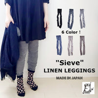 【Put on socks プットオンソックス】"Sieve(シーヴ)" リネンレギンス(6 COLOR)