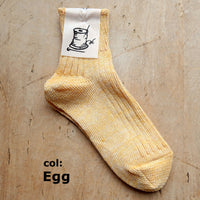 【Put on socks プットオンソックス】"Sun-Kissed" サンキスト リネンリブショートソックス(9 COLOR)