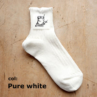 【Put on socks プットオンソックス】"Sun-Kissed" サンキスト リネンリブショートソックス(9 COLOR)