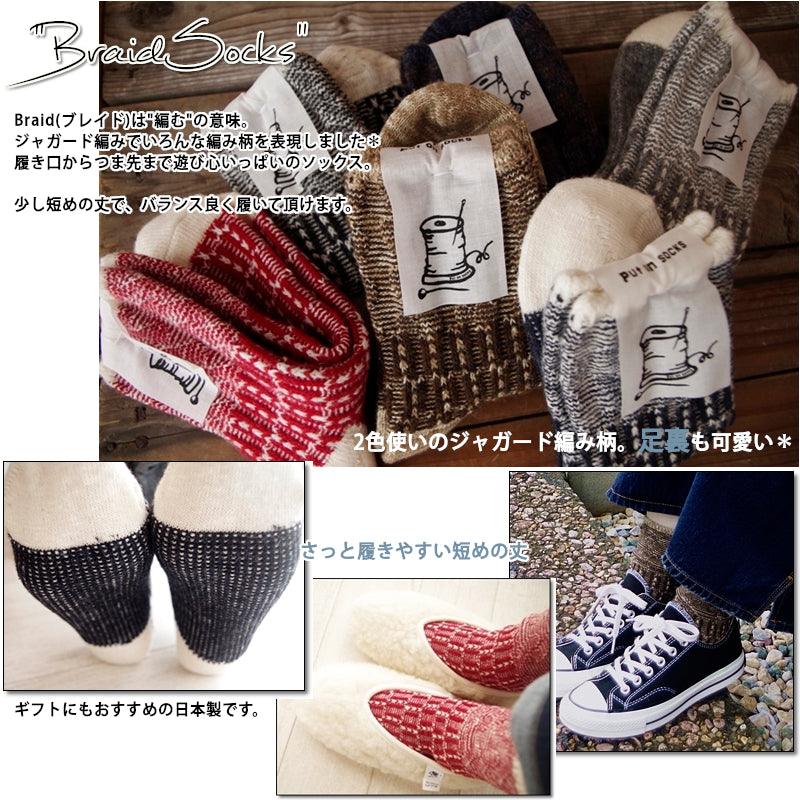 Braid ミラノウールソックス – Put on socks