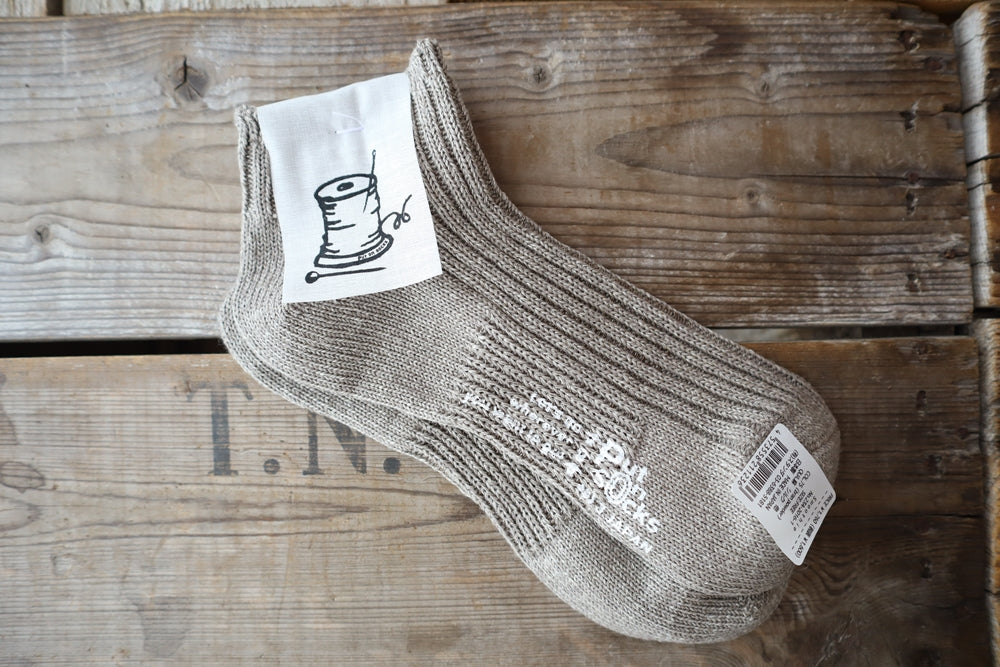 【Put on socks プットオンソックス】"Smoothie(スムージー)" シルクリネン アンクルソックス(7 COLOR)