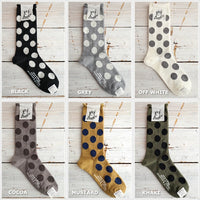 【Put on socks プットオンソックス】"Hopscotch(ホップスコッチ)" メリノウール ドットソックス(6 COLOR)