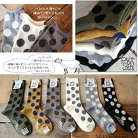 【Put on socks プットオンソックス】"Hopscotch(ホップスコッチ)" メリノウール ドットソックス(6 COLOR)