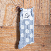 【Put on socks プットオンソックス】"Hopscotch(ホップスコッチ)" メリノウール ドットソックス(6 COLOR)