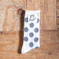 【Put on socks プットオンソックス】"Hopscotch(ホップスコッチ)" メリノウール ドットソックス(6 COLOR)
