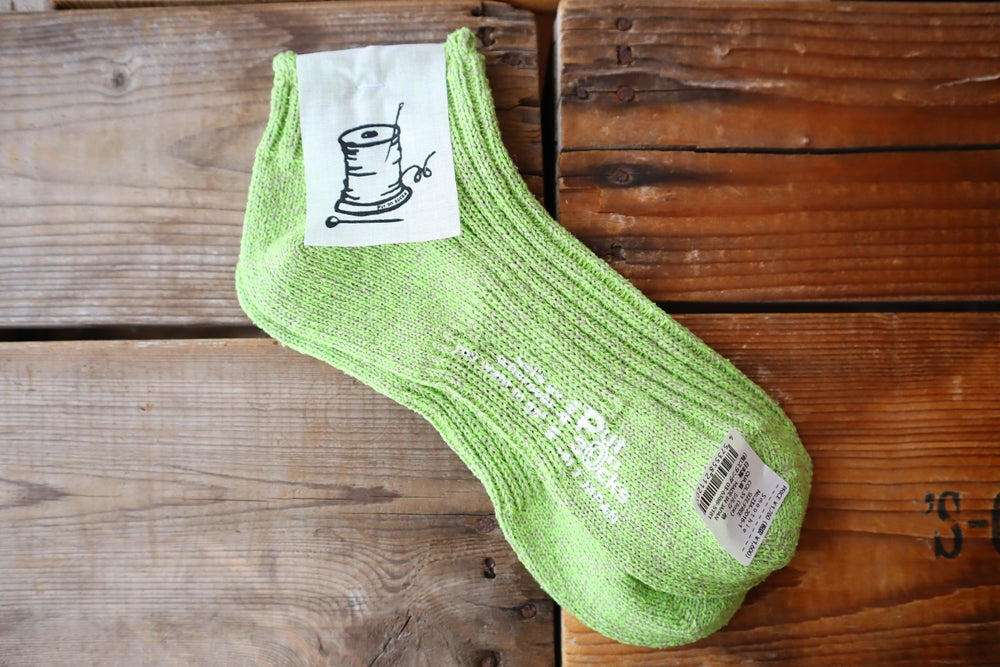 【Put on socks プットオンソックス】"Smoothie(スムージー)" シルクリネン アンクルソックス(7 COLOR)