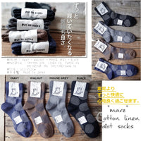 "mare"マール コットンリネン ドットソックス(4 COLOR) - Put on socks
