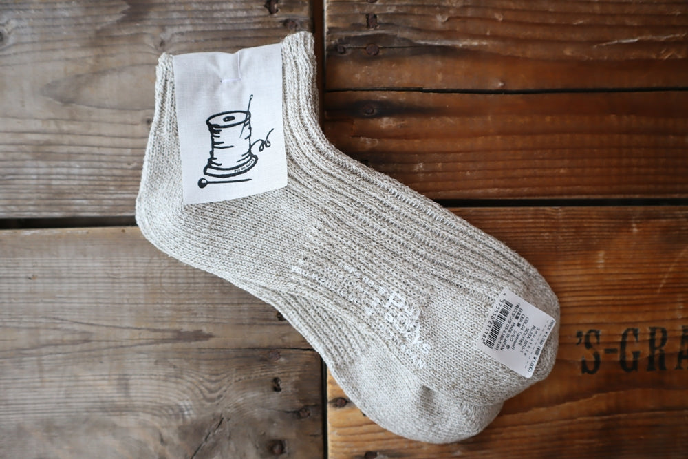 【Put on socks プットオンソックス】"Smoothie(スムージー)" シルクリネン アンクルソックス(7 COLOR)