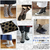 【Put on socks プットオンソックス】"pinball(ピンボール)" コットンブークレー&ラメドットソックス(6 COLOR)