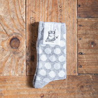 【Put on socks プットオンソックス】"pinball(ピンボール)" コットンブークレー&ラメドットソックス(6 COLOR)