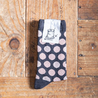 【Put on socks プットオンソックス】"pinball(ピンボール)" コットンブークレー&ラメドットソックス(6 COLOR)