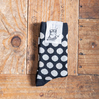 【Put on socks プットオンソックス】"pinball(ピンボール)" コットンブークレー&ラメドットソックス(6 COLOR)