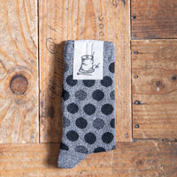 【Put on socks プットオンソックス】"pinball(ピンボール)" コットンブークレー&ラメドットソックス(6 COLOR)