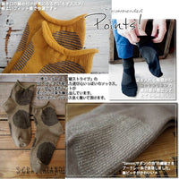 "Savon"サボン コットンリネン BIGドット ソックス(6 COLOR) - Put on socks