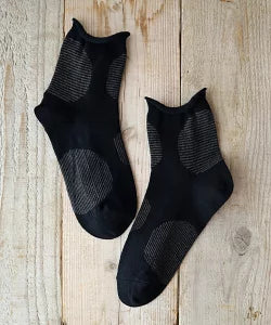 【Put on socks プットオンソックス】"Savon 2nd(サボン)" コットンリネン BIGドット ショートソックス (9 COLOR)