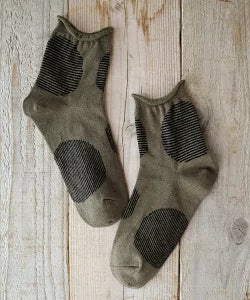 【Put on socks プットオンソックス】"Savon 2nd(サボン)" コットンリネン BIGドット ショートソックス (9 COLOR)