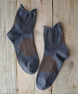 【Put on socks プットオンソックス】"Savon 2nd(サボン)" コットンリネン BIGドット ショートソックス (9 COLOR)