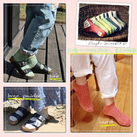 【Put on socks プットオンソックス】"Smoothie(スムージー)" シルクリネン アンクルソックス(7 COLOR)