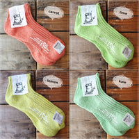 【Put on socks プットオンソックス】"Smoothie(スムージー)" シルクリネン アンクルソックス(7 COLOR)