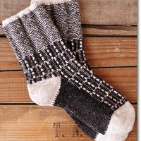 【Put on socks プットオンソックス】"Braid(ブレイド)" メリノウールジャガードソックス(6 COLOR)