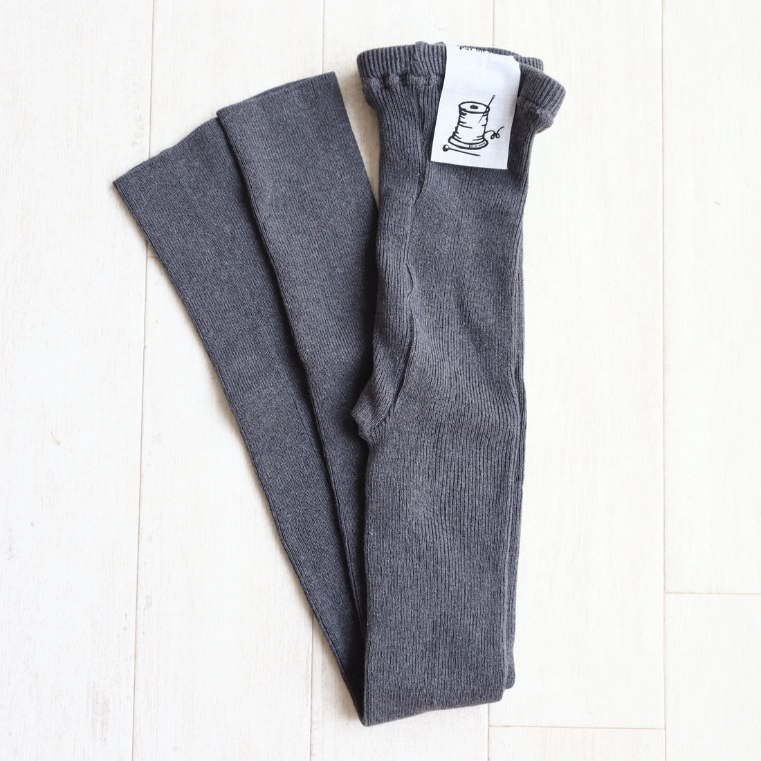 【Put on socks プットオンソックス】"Rain(レイン)" コットンリネン リブレギンス(3 COLOR)