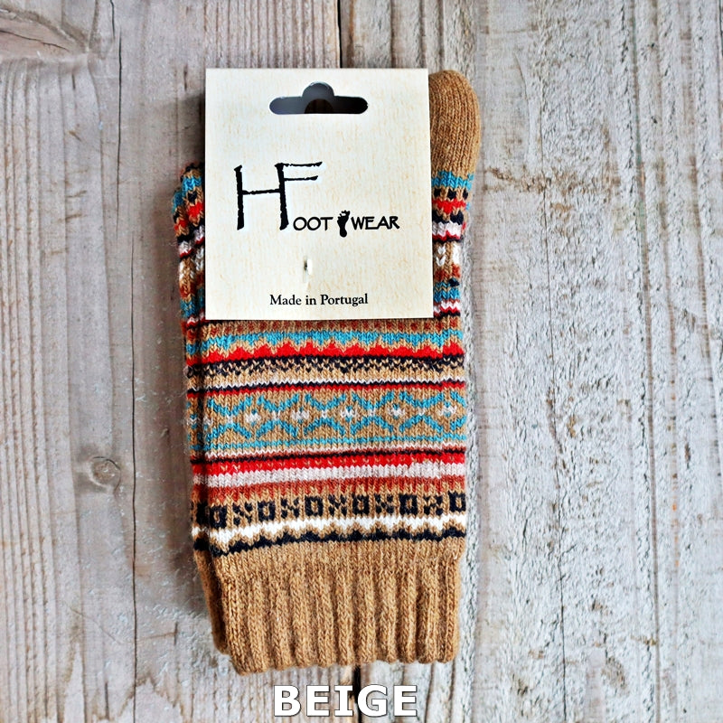 【H FOOTWEAR エイチフットウェア】 "FAIR ISLE(フェアアイル)"　ウールソックス(8色)