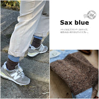 【Put on socks プットオンソックス】"Flutter(フラッター)" 配色 ウール ネップ ソックス(8 COLOR)