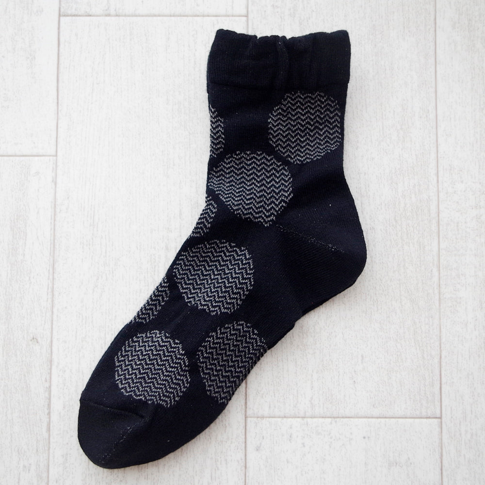 【Put on socks プットオンソックス】"mare(マール)" コットンリネン ドットソックス(4 COLOR)