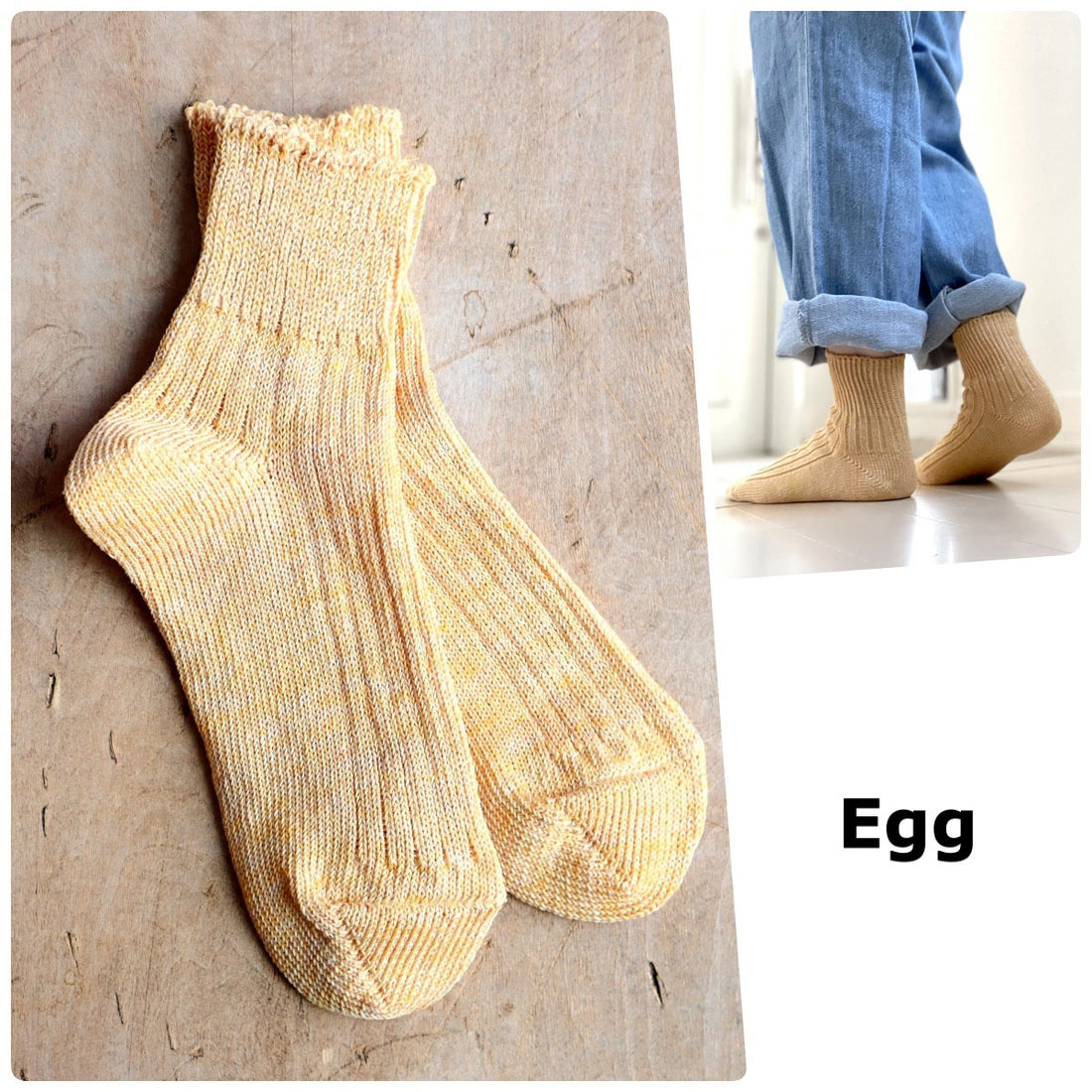 【Put on socks プットオンソックス】"Sun-Kissed" サンキスト リネンリブショートソックス(9 COLOR)