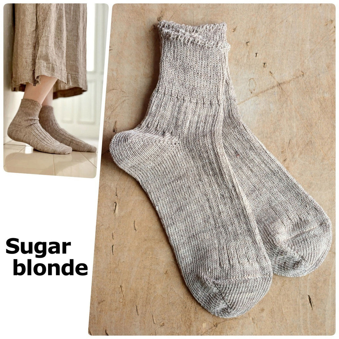 【Put on socks プットオンソックス】"Sun-Kissed" サンキスト リネンリブショートソックス(9 COLOR)